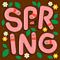 Spring lettering