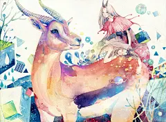 拉萨下雪了！庆祝一下！！-不管了（付璐）__涂鸦王国插画