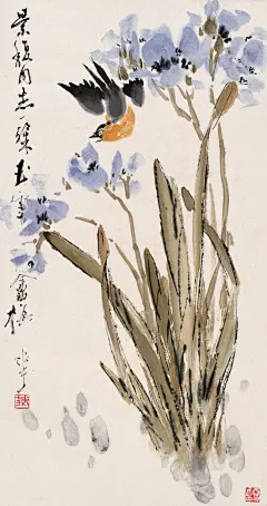 颜梅华花鸟作品