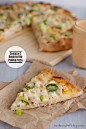 Chicken and Roasted Red Pepper Pizza | www.tasteandtellblog.com