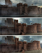Red Keep Gate Development, Kieran Belshaw : The Red Keep Main gate plays a pivotal role in the final episode of Game of Thrones where Daenerys gives her victory speech to her army. At first this gate house was just going to function as a go between for ch