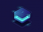 Data storage, personal data protection icon, server room, database and data center Free Vector