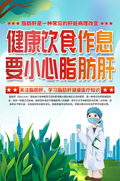 清新脂肪肝医疗宣传海报2