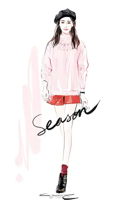 jjseason插画 --- 春日清新少女搭 宋祖儿   宋茜   谭松韵  杨超越   张钧甯   景甜   刘亦菲  刘雯   何穗    #插画明星搭配# ​​​​