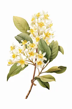 AI数字艺术秋季桂花插画