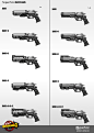 Borderlands 3 Torgue Pistol barrels explorations, Rock D : Hey guys, here I am excited to show you all some works I did for BL3 several years ago, thanks to Volta Studio and Gearbox for giving me this opportunity to have a try on one of my favourite FPS g