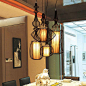 新古典后现代吧台复古创意灯具客餐厅卧室灯 大贵族铁艺鸟笼吊灯