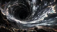 星空，黑洞，壁纸