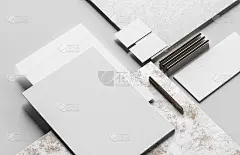 企业形象文具模仿孤立在现代风格的背景下。模拟品牌形象。三维演示