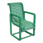 绿漆写实木制靠背椅3D模型