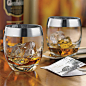 Silver Rim Whiskey Glasses - Drink like a madman