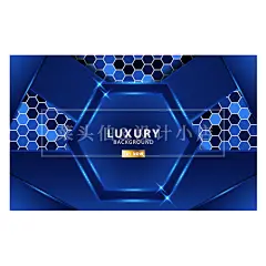 创意科技感工业金属风蓝色几何酷炫海报背景矢量EPS海报设计素材-淘宝网