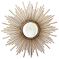 La Villette Antique Gold Hollywood Regency Sunburst Mirror transitional-mirrors