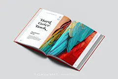 8款A4硬面精装画册书籍手册封面书脊内页设计作品贴图ps样机素材下载_颜格视觉