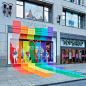 TOPSHOP, Oxford Street, London, UK, "There is a rainbow of hope at the end of every storm", creative by Blacks Visual, pinned by Ton van der Veer