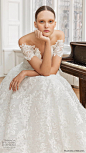 francesca miranda spring 2020 bridal off shoulder sweetheart neckline fully embellished lace a line ball gown wedding dress romantic elegant (6) mv