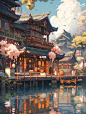 Ai古风绘画|我想在这个世界里度几天假！