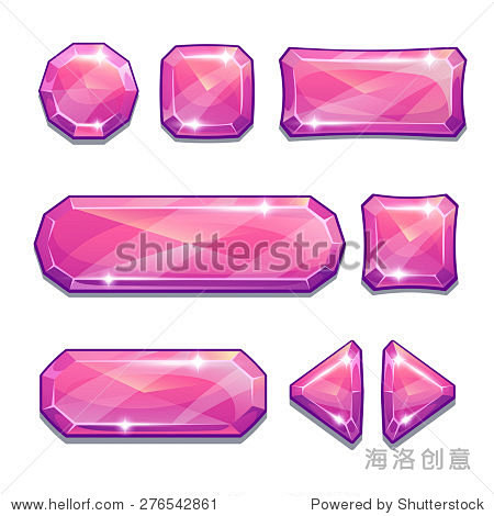 Set of pink crystal ...