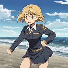 AI绘画_Prompts_kopune_anime_style_a_female_US_military_officer_with_light_gold_4c9c1201-f4a6-4664-bd7a-a8ac15a63142_xpanx.com