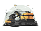 Coal mining industriu machine heavy mining coal illustration vector flat kit8