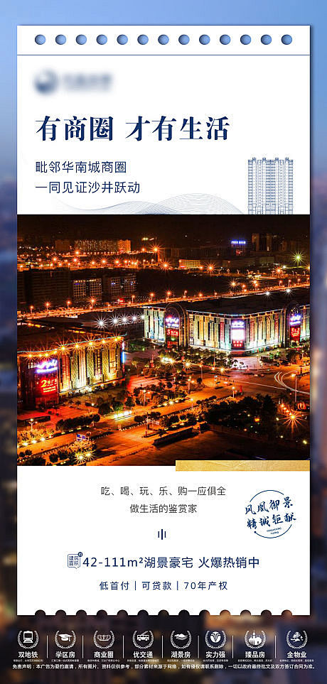 地产商圈价值点海报