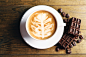咖啡与咖啡豆巧克力图片