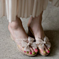 现货韩国女鞋代购2013夏新款蝴蝶结透明防水台坡跟中高跟凉拖鞋a5-淘宝网