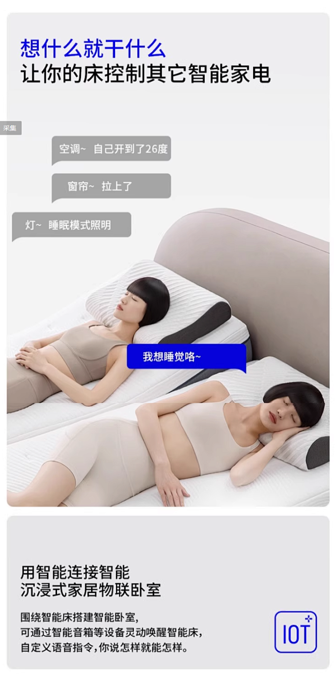 TopSleep双体智能床高级多功能零压...