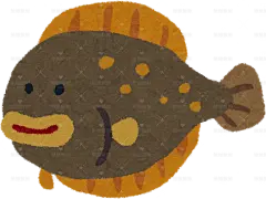 比目鱼1手绘卡通插画手绘png儿童插画免扣素材