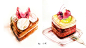 白蝶の舞  的插画 两个蛋糕