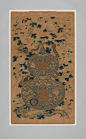 Panel with gourds on vines, Silk, wool, and metal thread tapestry (kesi), China