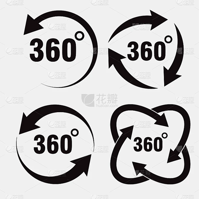 360 degree vector image素材-花瓣网