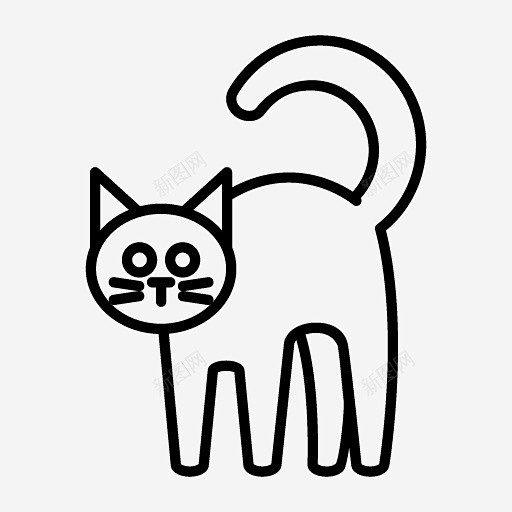 简笔猫咪图标 免费下载 页面网页 平面电商 创意素材