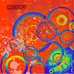 复古红色炫彩背景