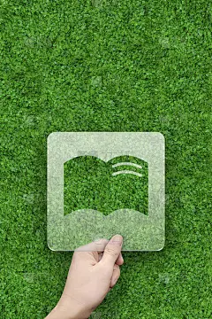 书符号信息框与绿草背景