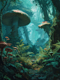 可商素材 | 奇幻森林里的巨型蘑菇 - 小红书