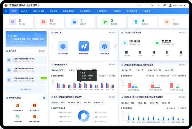 UI设计作品鉴赏｜交通政务综合管理平台