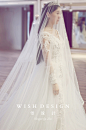 蕾丝婚纱新娘头纱。来自：婚礼时光——关注婚礼的一切，分享最美好的时光。#婚纱##望设计设计婚纱#