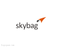 标志说明：Skybag航空物流公司标志设计欣赏
