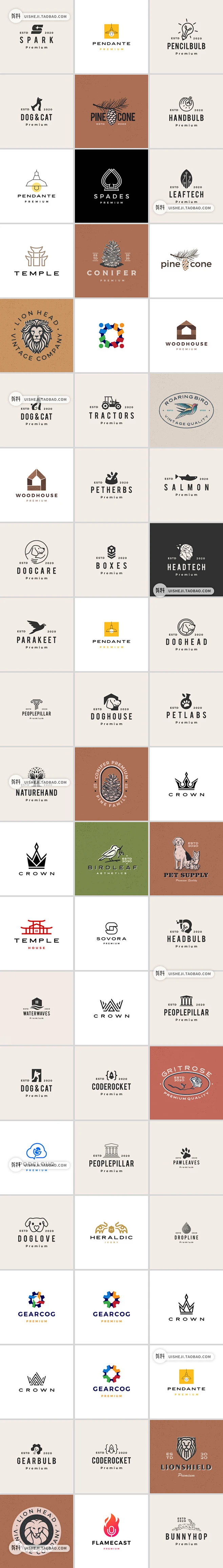 简约极简logo品牌艺术创意企业店标图标EPS设计标志素材模板-花瓣网