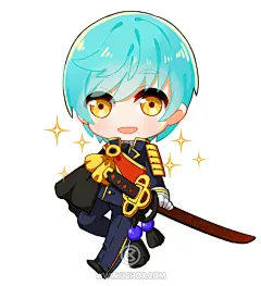 刀剑乱舞 三日月宗近 同人图 插画 壁纸 | 刀剑乱舞合集16p | 半次元-第一中文COS绘画小说社区