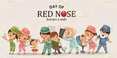 红鼻子日,贺卡,制服,白昼,健康保健,红色,护士,布置,问候