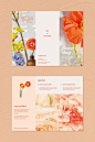 Flower shop brochure template Free Vector