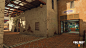 I detailed the exterior buildings near the Pottery Shop from blockout to polish in the level editor. Props and textures used were created by the Art Team. Screenshots taken on PS4.