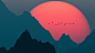 General 3840x2160 digital art artwork illustration landscape minimalism mountains Sun