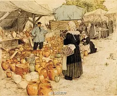 捷克艺术家 Tavik Frantisek Simon  一组街道景象绘画