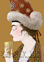 【（伪）大唐女子图鉴4】第二格，中宗时期持鎏金酒杯的粟特女子。

#大唐女子图鉴# 御茶菓子XINYUE超话 ​​​​