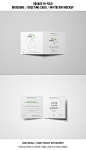 Carré Bi-fold Brochure Ou Maquette De Carte De Voeux Sur Fond Gris