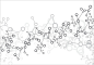 Molecule background vector art illustration