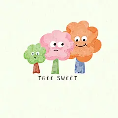 小插画/棉花糖树42/图案设计 - 小红书